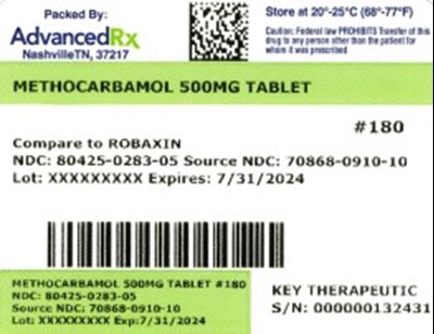 Label 5 (Methocarbamol 80425 0283 05)